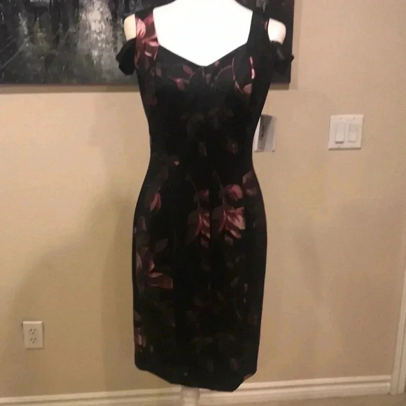 EnFocus Studio Floral Cold Shoulder Dress-Size 10 - Picture 1 of 10